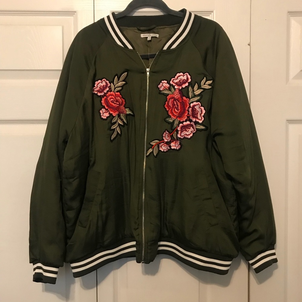 Floral bomber jacket